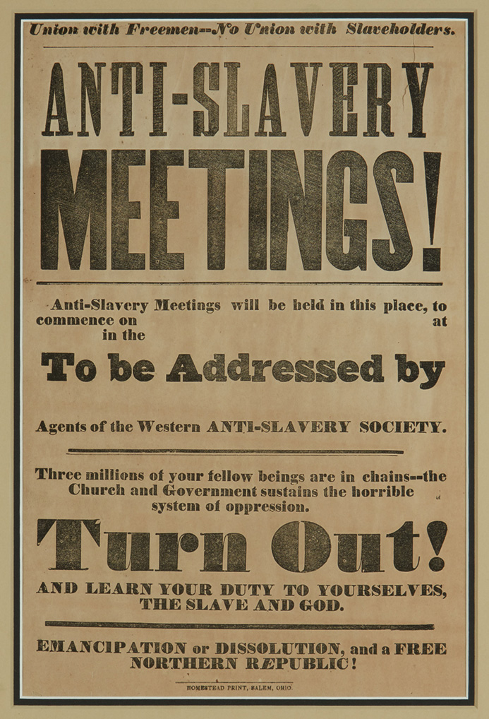 (SLAVERY AND ABOLITION.) Union with Freemen--No Union with Slaveholders. Anti-Slavery Meetings!